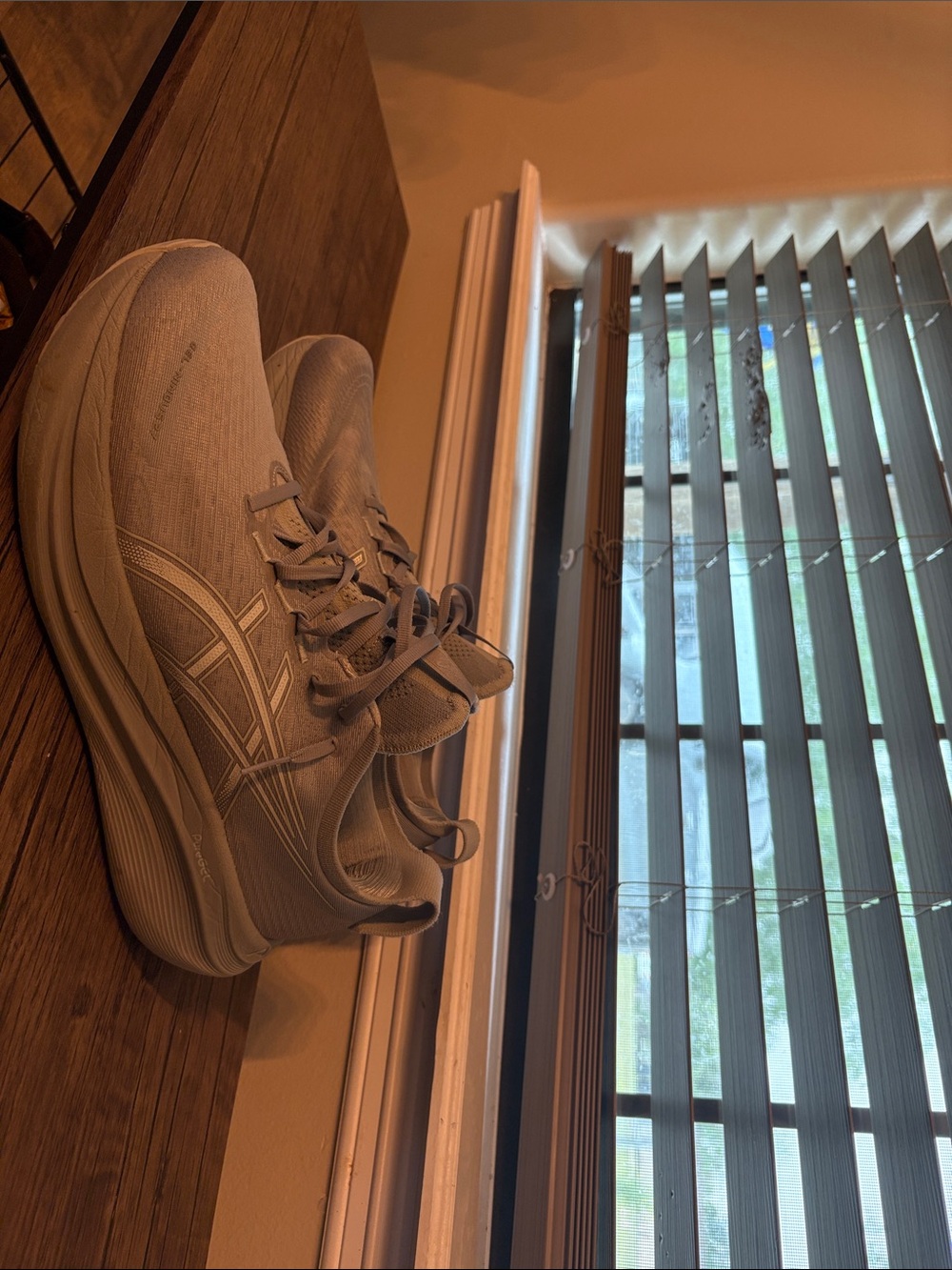 Asics Gray Mesh Running Sneakers